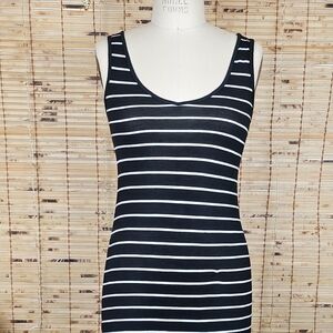 Chic Striped Sleeveless Mini Dress